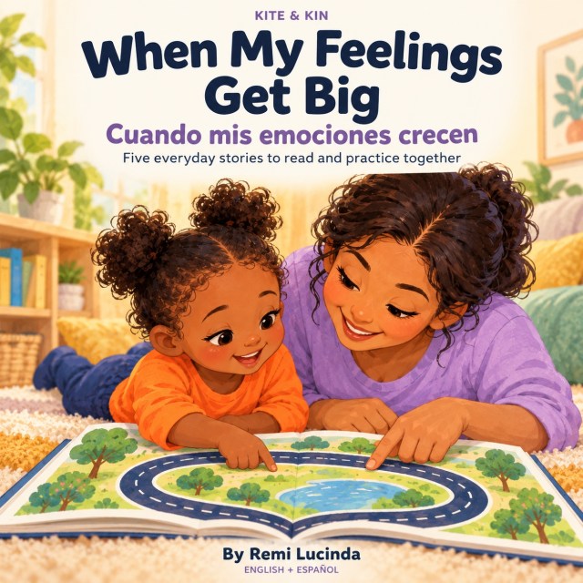 Cover preview of When My Feelings Get Big, showing an illustrated mother and child tracing a breathing path together.